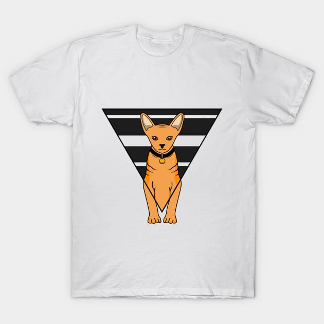 Beautiful tiger cat with a triangle T-Shirt by Markus Schnabel